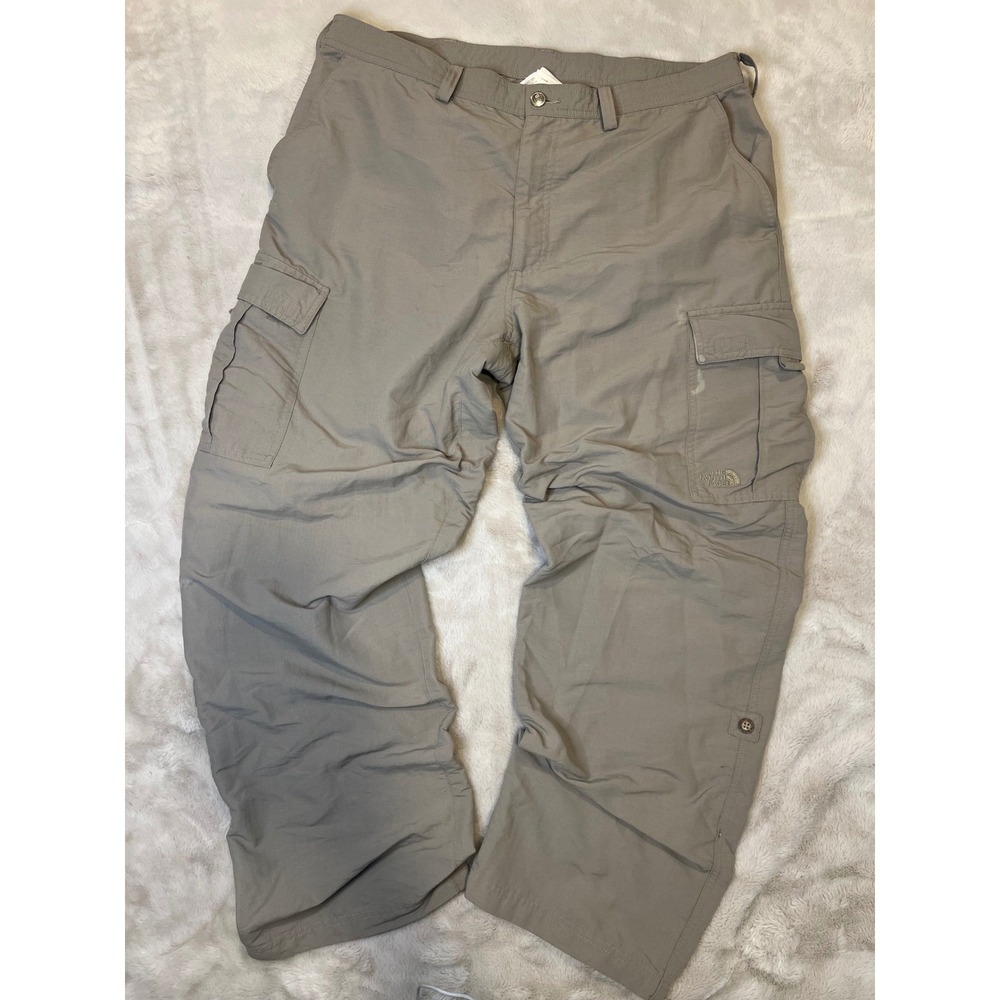 The North Face Mens Cargo Pants Hiking Utility Khaki Tan 38